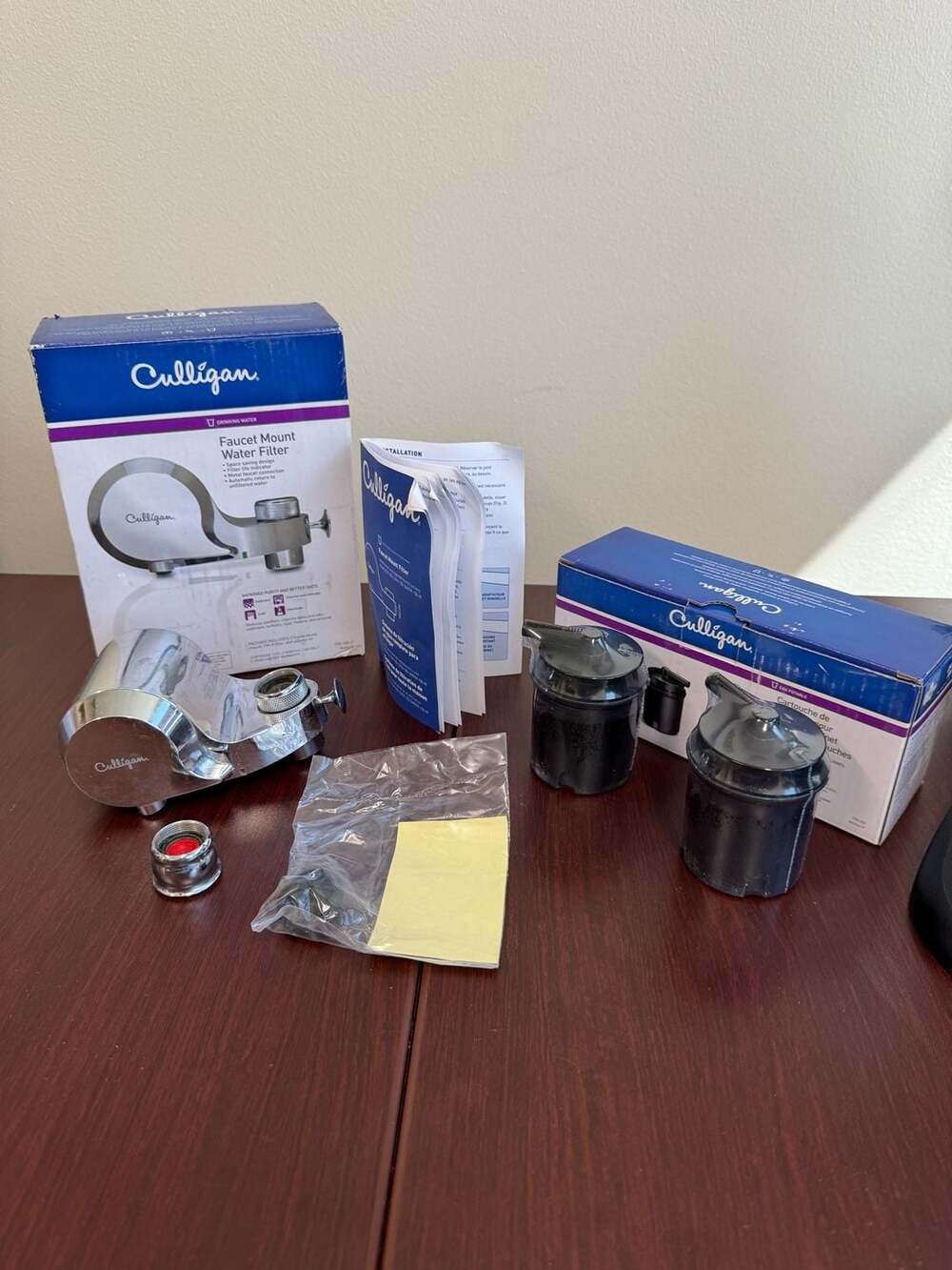 Culligan Faucet Mount Water Filter FM-100-C Chrome and 2 filters